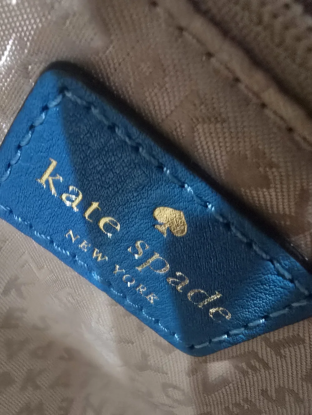 Kate Spade New York Tiffany Blue Pebbled Leather Crossbody Bag Gold Zip